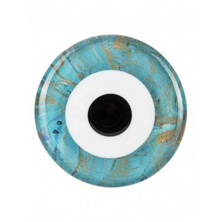 Paşabahçe - Turquoise Ebru Evil Eye Diameter 12 cm