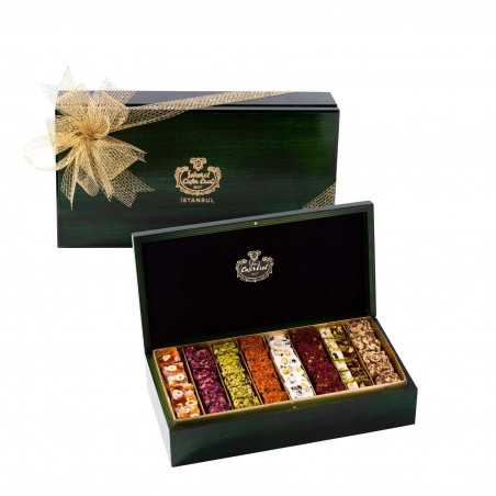 Green Wooden Box - Special Turkish Delight